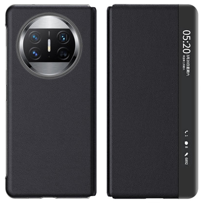 For Huawei Mate X3 5G Magnetic Auto-absorbed View Window PU Leather+PC Phone Case Stand Cover (without Pen Slot)