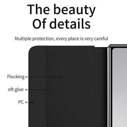 Stand Cover for Huawei Mate X3 5G View Window Litchi Texture PU Leather Case (with Pen Slot)