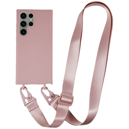 TPU Case for Samsung Galaxy S23 Ultra Matte Finish Phone Protector Cover with Wide Lanyard