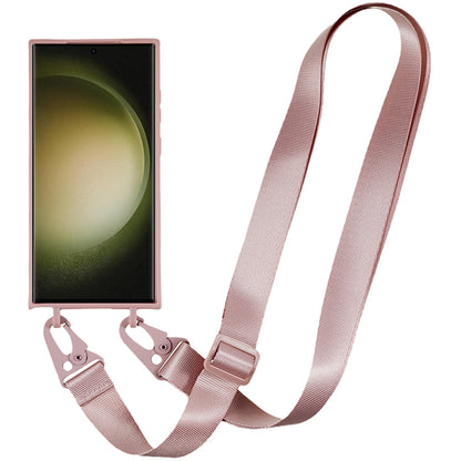 TPU Case for Samsung Galaxy S23 Ultra Matte Finish Phone Protector Cover with Wide Lanyard