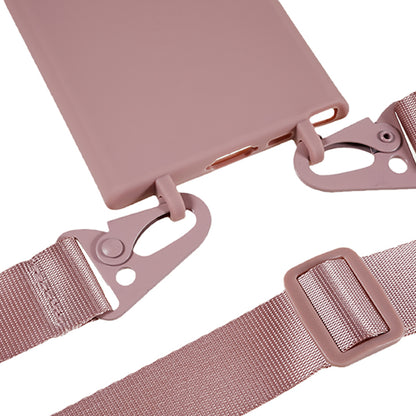 TPU Case for Samsung Galaxy S23 Ultra Matte Finish Phone Protector Cover with Wide Lanyard