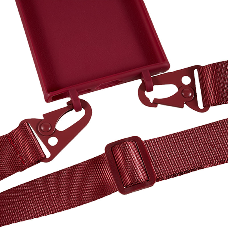 TPU Case for Samsung Galaxy S23 Ultra Matte Finish Phone Protector Cover with Wide Lanyard