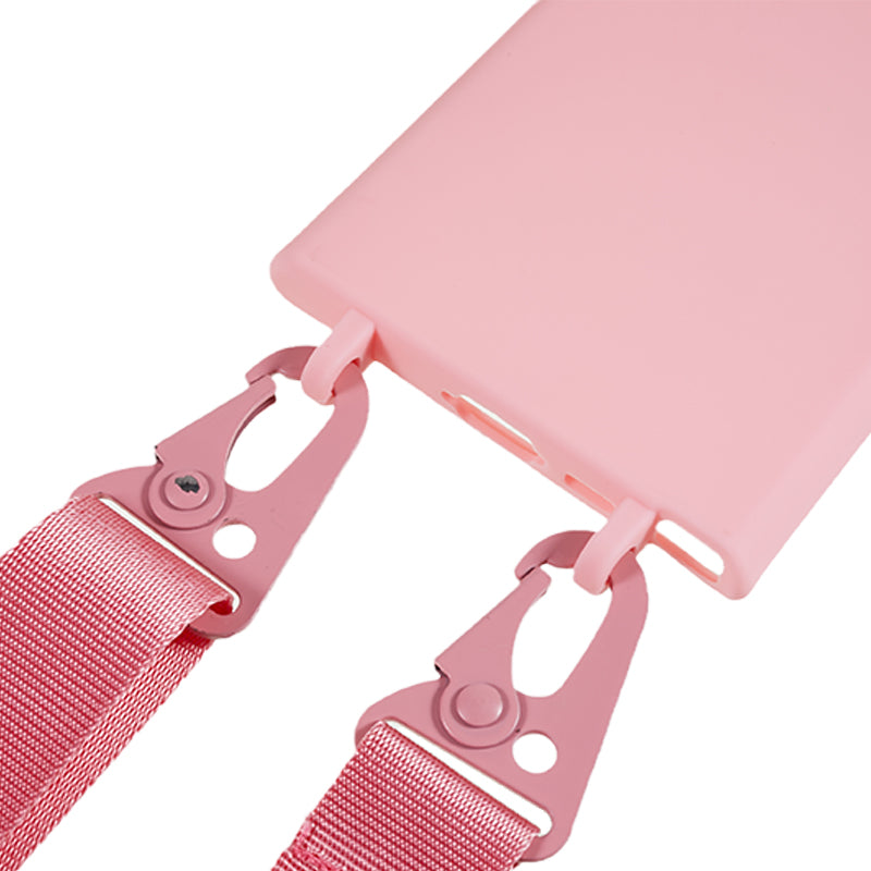 TPU Case for Samsung Galaxy S23 Ultra Matte Finish Phone Protector Cover with Wide Lanyard