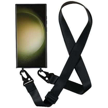 TPU Case for Samsung Galaxy S23 Ultra Matte Finish Phone Protector Cover with Wide Lanyard