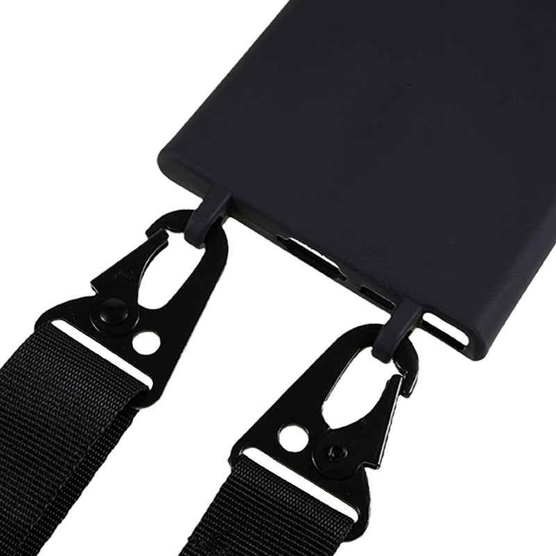 TPU Case for Samsung Galaxy S23 Ultra Matte Finish Phone Protector Cover with Wide Lanyard