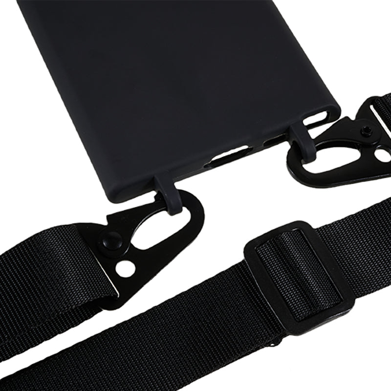 TPU Case for Samsung Galaxy S23 Ultra Matte Finish Phone Protector Cover with Wide Lanyard