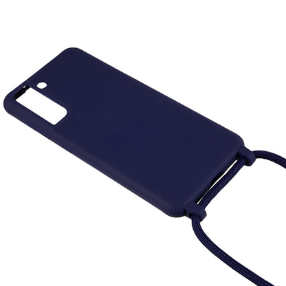 For Samsung Galaxy S21 FE 5G Shockproof Back Cover Flexible TPU Phone Case with Lanyard