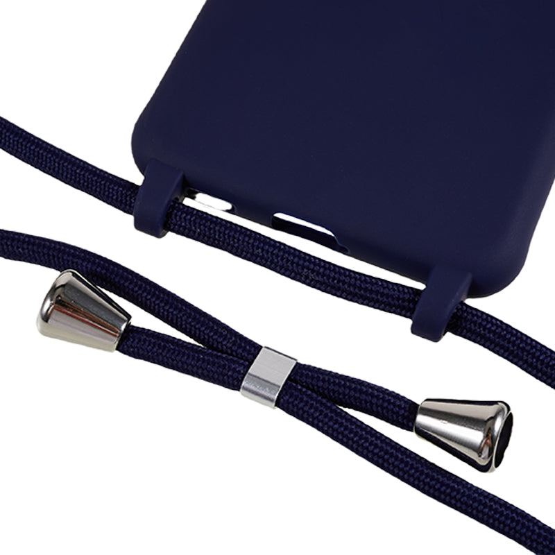 For Samsung Galaxy S21 FE 5G Shockproof Back Cover Flexible TPU Phone Case with Lanyard