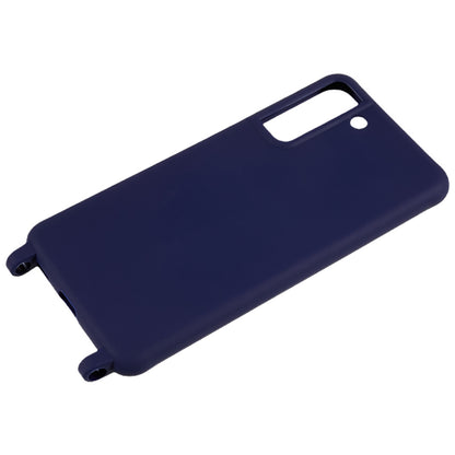 For Samsung Galaxy S21 FE 5G Shockproof Back Cover Flexible TPU Phone Case with Lanyard