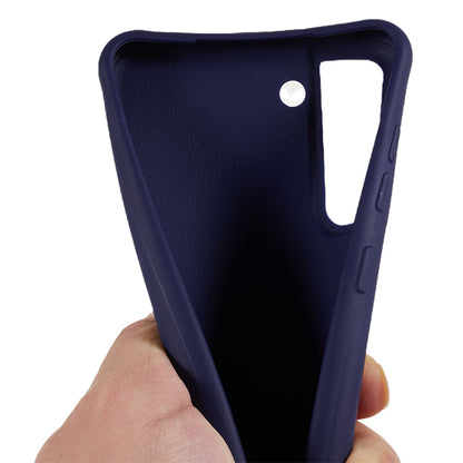 For Samsung Galaxy S21 FE 5G Shockproof Back Cover Flexible TPU Phone Case with Lanyard