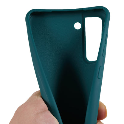 For Samsung Galaxy S21 FE 5G Shockproof Back Cover Flexible TPU Phone Case with Lanyard