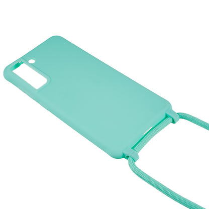 For Samsung Galaxy S21 FE 5G Shockproof Back Cover Flexible TPU Phone Case with Lanyard