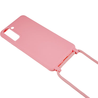 For Samsung Galaxy S21 FE 5G Shockproof Back Cover Flexible TPU Phone Case with Lanyard