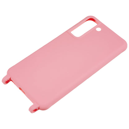 For Samsung Galaxy S21 FE 5G Shockproof Back Cover Flexible TPU Phone Case with Lanyard