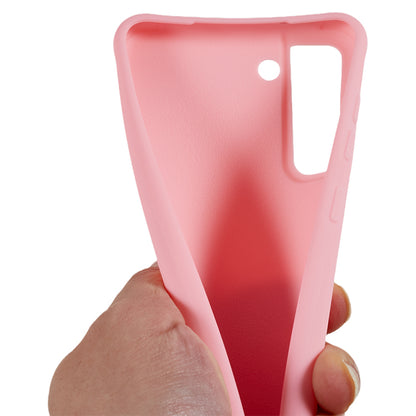 For Samsung Galaxy S21 FE 5G Shockproof Back Cover Flexible TPU Phone Case with Lanyard