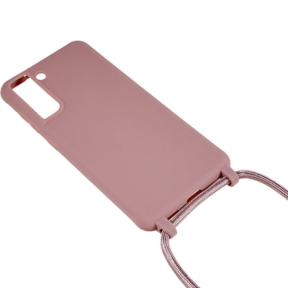 For Samsung Galaxy S21 FE 5G Shockproof Back Cover Flexible TPU Phone Case with Lanyard