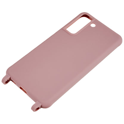 For Samsung Galaxy S21 FE 5G Shockproof Back Cover Flexible TPU Phone Case with Lanyard