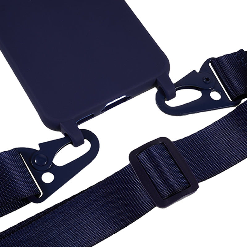 For Samsung Galaxy S23 Matte Soft TPU Case Anti-drop Phone Cover with Wide Lanyard