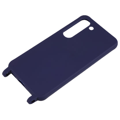 For Samsung Galaxy S23 Matte Soft TPU Case Anti-drop Phone Cover with Wide Lanyard