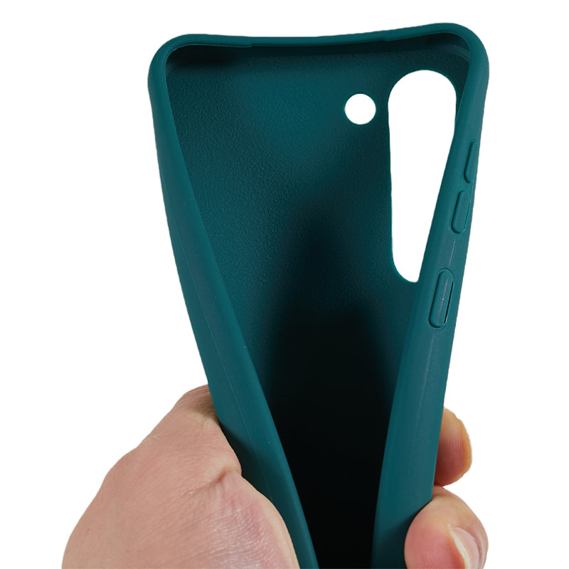 For Samsung Galaxy S23 Matte Soft TPU Case Anti-drop Phone Cover with Wide Lanyard