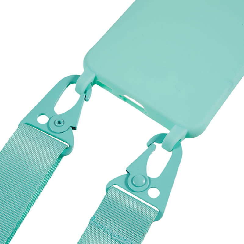For Samsung Galaxy S23 Matte Soft TPU Case Anti-drop Phone Cover with Wide Lanyard