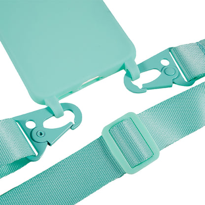For Samsung Galaxy S23 Matte Soft TPU Case Anti-drop Phone Cover with Wide Lanyard