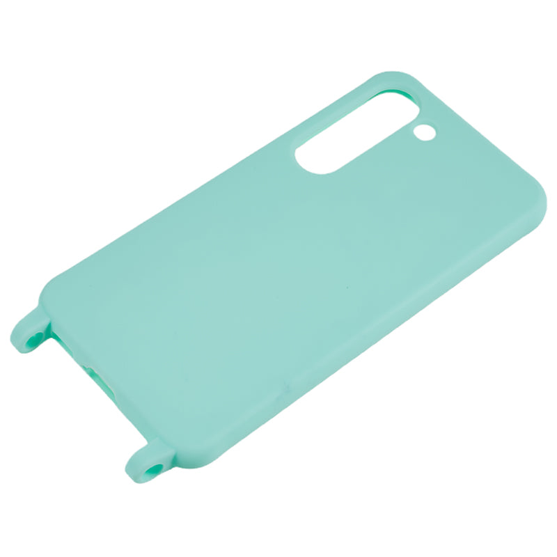For Samsung Galaxy S23 Matte Soft TPU Case Anti-drop Phone Cover with Wide Lanyard