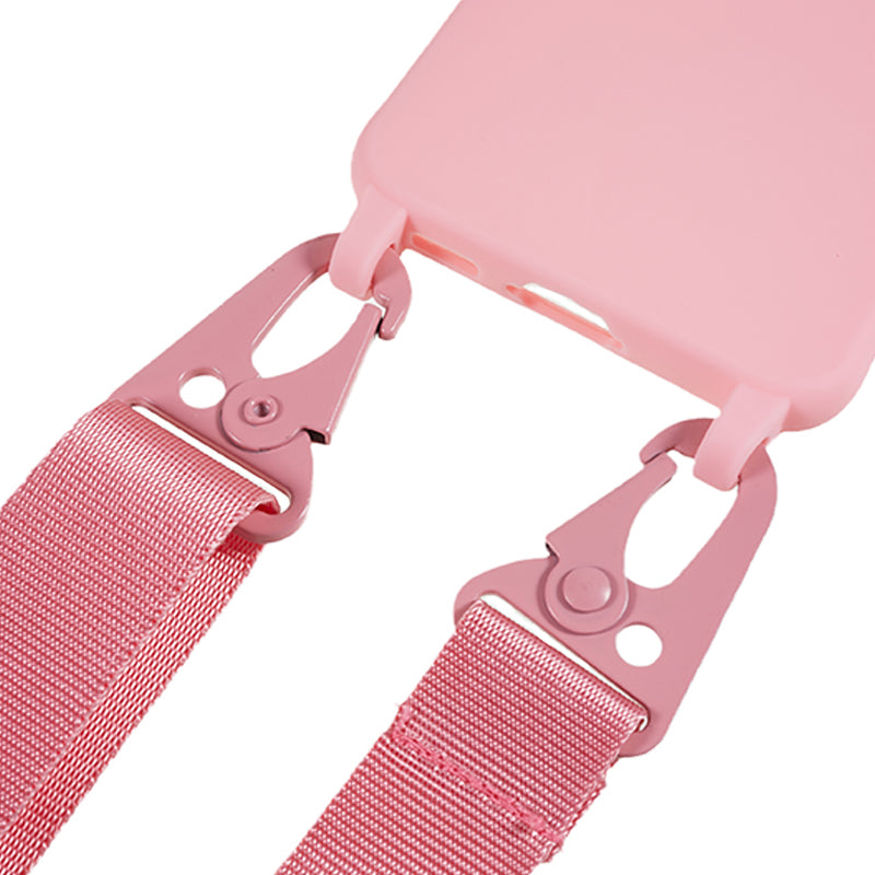 For Samsung Galaxy S23 Matte Soft TPU Case Anti-drop Phone Cover with Wide Lanyard