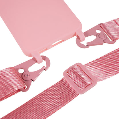 For Samsung Galaxy S23 Matte Soft TPU Case Anti-drop Phone Cover with Wide Lanyard