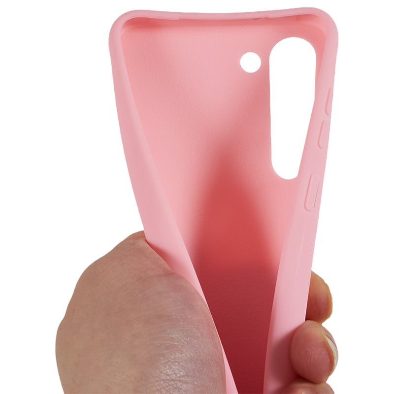 For Samsung Galaxy S23 Matte Soft TPU Case Anti-drop Phone Cover with Wide Lanyard