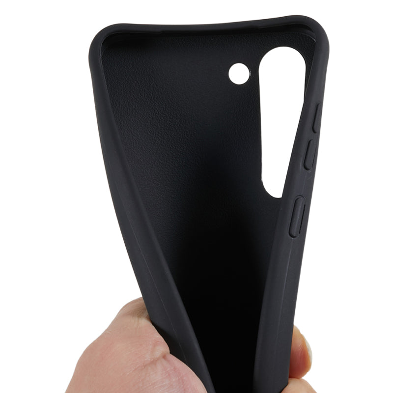 For Samsung Galaxy S23 Matte Soft TPU Case Anti-drop Phone Cover with Wide Lanyard