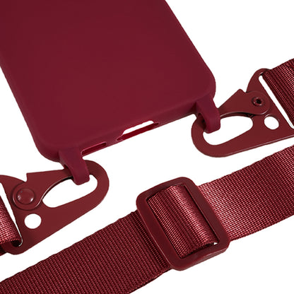 For Samsung Galaxy S23+ Soft TPU Phone Case Matte Finish Smartphone Cover with Wide Lanyard