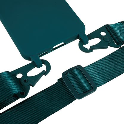 For Samsung Galaxy S23+ Soft TPU Phone Case Matte Finish Smartphone Cover with Wide Lanyard