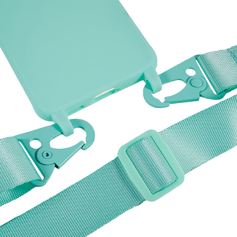 For Samsung Galaxy S23+ Soft TPU Phone Case Matte Finish Smartphone Cover with Wide Lanyard