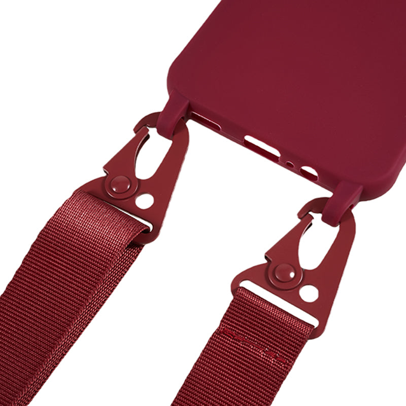 Soft TPU Phone Case for Samsung Galaxy A14 5G Matte Finish Shockproof Cover with Wide Lanyard