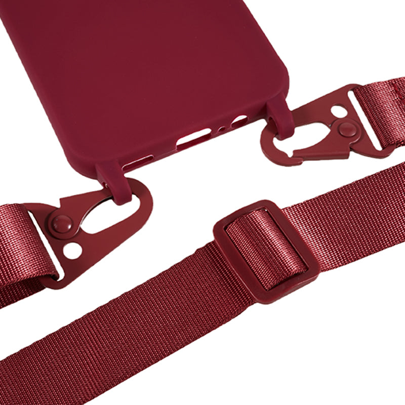 Soft TPU Phone Case for Samsung Galaxy A14 5G Matte Finish Shockproof Cover with Wide Lanyard