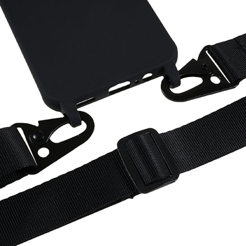 Soft TPU Phone Case for Samsung Galaxy A14 5G Matte Finish Shockproof Cover with Wide Lanyard