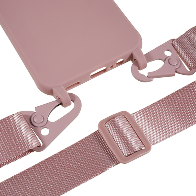 Soft TPU Phone Case for Samsung Galaxy A14 5G Matte Finish Shockproof Cover with Wide Lanyard