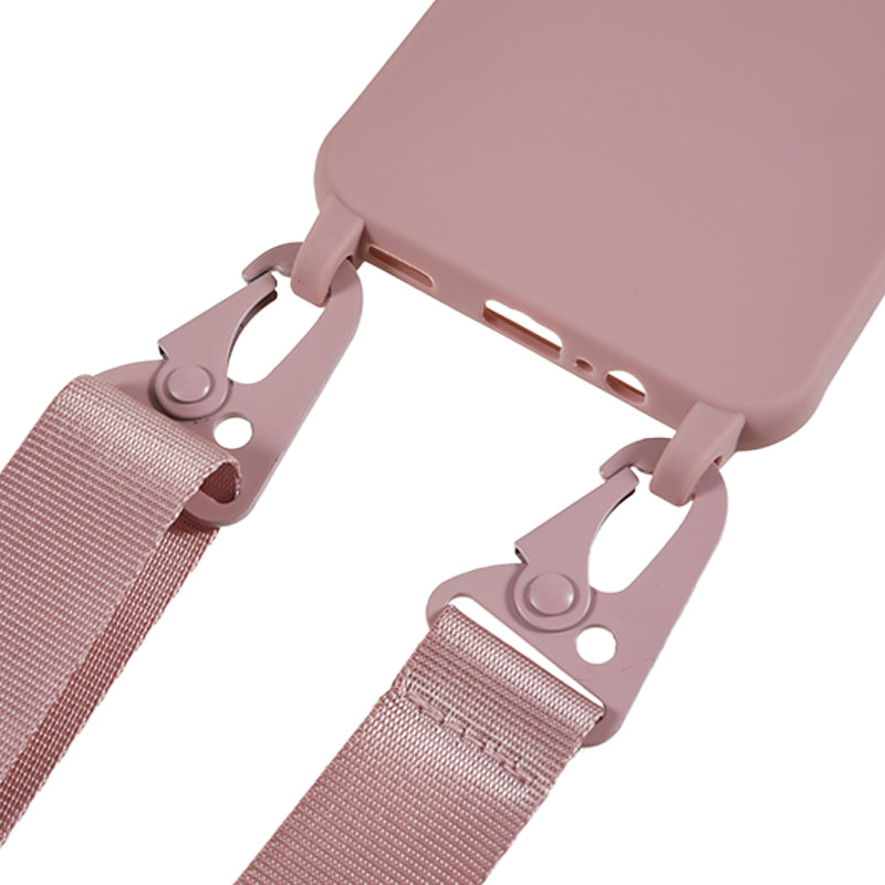 Soft TPU Phone Case for Samsung Galaxy A14 5G Matte Finish Shockproof Cover with Wide Lanyard