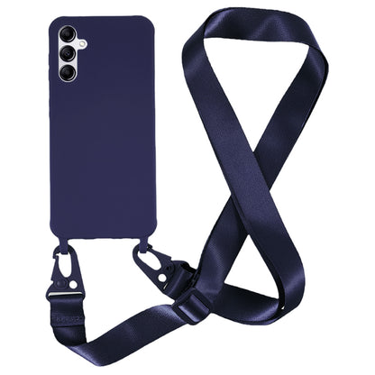 Soft TPU Phone Case for Samsung Galaxy A14 5G Matte Finish Shockproof Cover with Wide Lanyard