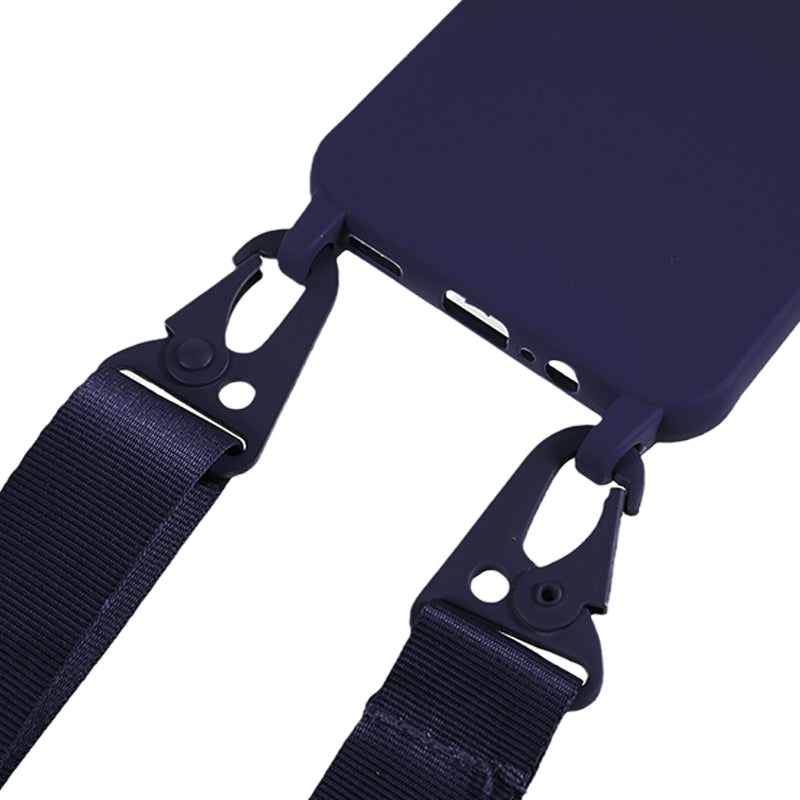Soft TPU Phone Case for Samsung Galaxy A14 5G Matte Finish Shockproof Cover with Wide Lanyard