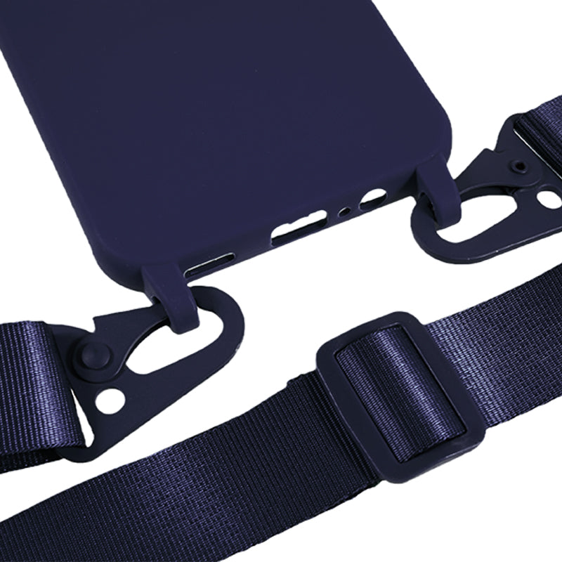 Soft TPU Phone Case for Samsung Galaxy A14 5G Matte Finish Shockproof Cover with Wide Lanyard