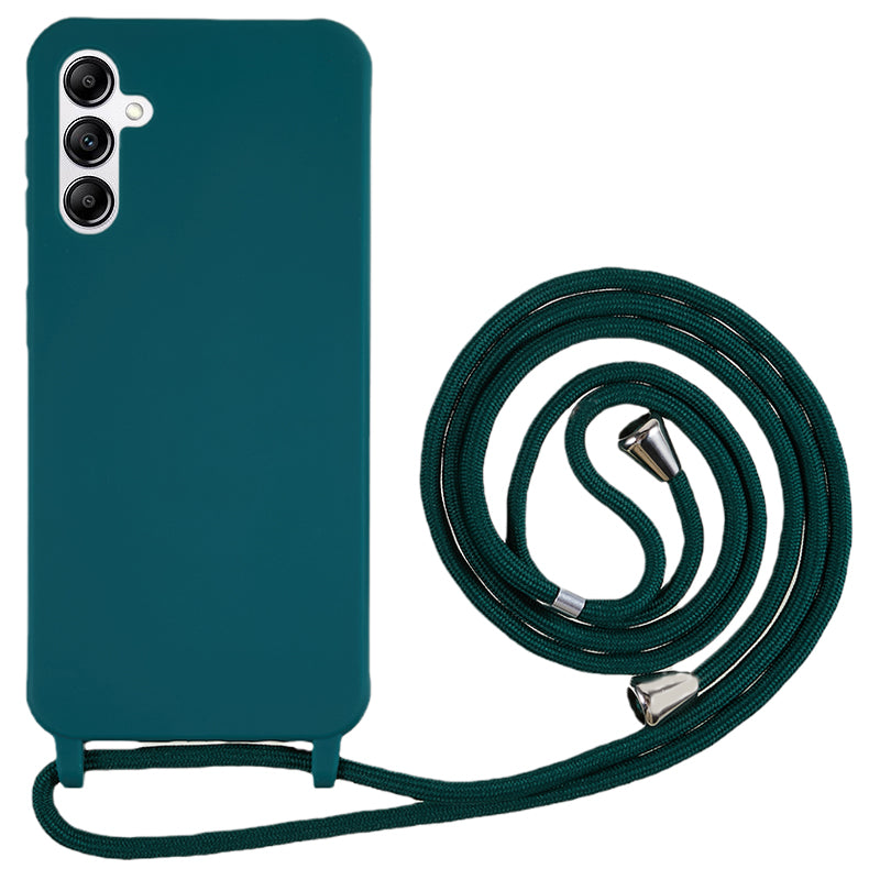 For Samsung Galaxy A14 5G TPU Protective Phone Case Fall-proof Back Cover with Lanyard
