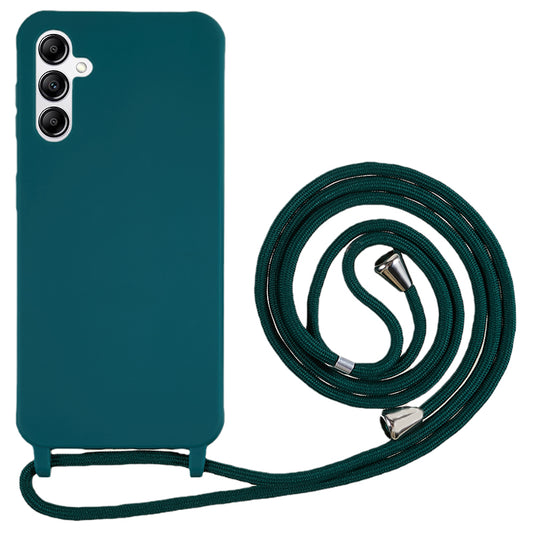 For Samsung Galaxy A14 5G TPU Protective Phone Case Fall-proof Back Cover with Lanyard