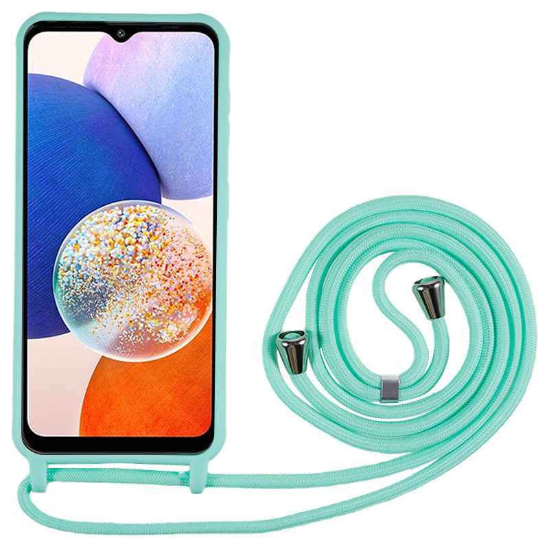 For Samsung Galaxy A14 5G TPU Protective Phone Case Fall-proof Back Cover with Lanyard
