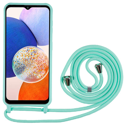 For Samsung Galaxy A14 5G TPU Protective Phone Case Fall-proof Back Cover with Lanyard