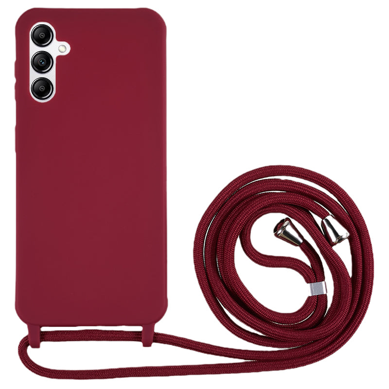 For Samsung Galaxy A14 5G TPU Protective Phone Case Fall-proof Back Cover with Lanyard