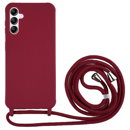 For Samsung Galaxy A14 5G TPU Protective Phone Case Fall-proof Back Cover with Lanyard