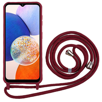 For Samsung Galaxy A14 5G TPU Protective Phone Case Fall-proof Back Cover with Lanyard