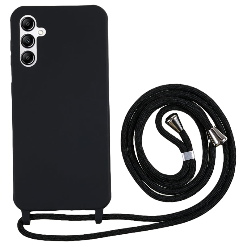 For Samsung Galaxy A14 5G TPU Protective Phone Case Fall-proof Back Cover with Lanyard